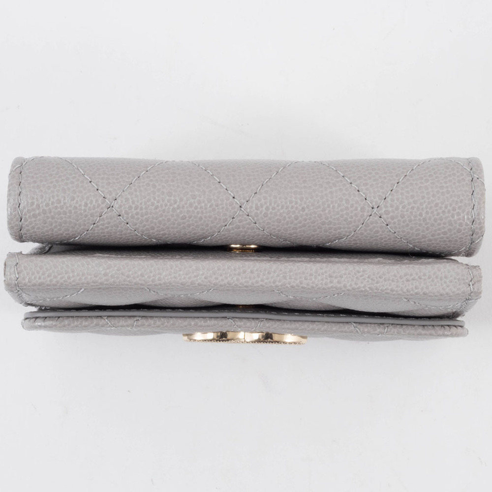 CHANEL Authentic Gray Caviar Leather Wallet - Picture 7 of 16